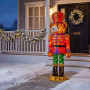 Christabelle 1.47m Teddy Bear Nutcracker Christmas Light Up Display LED Outdoor Indoor Xmas Yard Lawn Statue Home Decor thumbnail 8