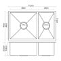 Kartrite 304 Stainless Steel Kitchen Sink 715 x 450mm Single Bowl Undermount Drop-In Laundry Sink with Strainer Waste thumbnail 5