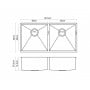 304 Stainless Steel Undermount Topmount Kitchen Laundry Sink - 865 x 440mm thumbnail 2