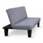 2 Seater Modular Linen Fabric Sofa Bed Couch - Dark Grey thumbnail 2