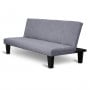 2 Seater Modular Linen Fabric Sofa Bed Couch - Dark Grey thumbnail 5