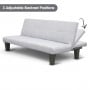 2 Seater Modular Linen Fabric Sofa Bed Couch thumbnail 4