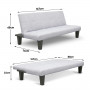 2 Seater Modular Linen Fabric Sofa Bed Couch thumbnail 8