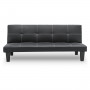 2 Seater Modular Faux Leather Fabric Sofa Bed Couch - Black thumbnail 2