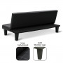 2 Seater Modular Faux Leather Fabric Sofa Bed Couch - Black thumbnail 7