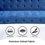 Ava Tufted Velvet Sofa Bed by Sarantino - Blue thumbnail 11