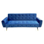 Ava Tufted Velvet Sofa Bed by Sarantino - Blue thumbnail 1