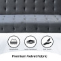 Ava Tufted Velvet Sofa Bed by Sarantino - Dark Grey thumbnail 11
