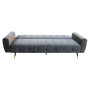 Ava Tufted Velvet Sofa Bed by Sarantino - Dark Grey thumbnail 3
