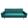 Ava Tufted Velvet Sofa Bed by Sarantino - Green thumbnail 1