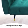 Ava Tufted Velvet Sofa Bed by Sarantino - Green thumbnail 10