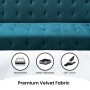Ava Tufted Velvet Sofa Bed by Sarantino - Green thumbnail 11