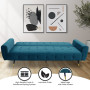 Ava Tufted Velvet Sofa Bed by Sarantino - Green thumbnail 12