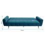Ava Tufted Velvet Sofa Bed by Sarantino - Green thumbnail 6