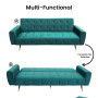Ava Tufted Velvet Sofa Bed by Sarantino - Green thumbnail 8