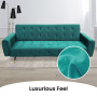 Ava Tufted Velvet Sofa Bed by Sarantino - Green thumbnail 9