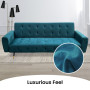 Ava Tufted Velvet Sofa Bed by Sarantino - Green thumbnail 9