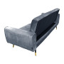 Ava Tufted Velvet Sofa Bed by Sarantino - Light Grey thumbnail 4