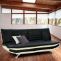 PU Faux Leather Upholstered 3 Seater Sofa - Dual Colour thumbnail 1