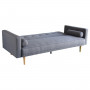 Madison 3 Seater Linen Sofa Bed Couch with Pillows - Dark Grey thumbnail 6