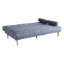 Madison 3 Seater Linen Sofa Bed Couch with Pillows - Dark Grey thumbnail 7