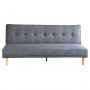 Madison 3 Seater Linen Sofa Bed Couch with Pillows - Dark Grey thumbnail 1