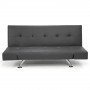 Brooklyn 3 Seater PU Leather Sofa Bed Lounge - Grey thumbnail 4