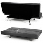 Brooklyn 3 Seater PU Leather Sofa Bed Lounge - Grey thumbnail 5