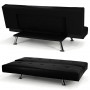 Brooklyn 3 Seater PU Leather Sofa Bed Lounge - Black thumbnail 6