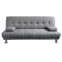 Manhattan 3 Seater Linen Sofa Bed Couch Lounge Futon - Light Grey thumbnail 3