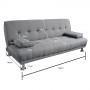Manhattan 3 Seater Linen Sofa Bed Couch Lounge Futon - Light Grey thumbnail 5