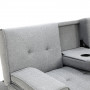 Rochester Linen Fabric Sofa Bed Lounge - Light Grey thumbnail 7