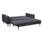 Linen Fabric Corner Sofa Bed Couch Lounge with Chaise - Dark Grey thumbnail 2