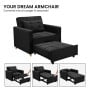 Suri 3-in-1 Convertible Lounge Chair Bed by Sarantino - Black thumbnail 12
