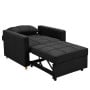 Suri 3-in-1 Convertible Lounge Chair Bed by Sarantino - Black thumbnail 3