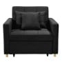 Suri 3-in-1 Convertible Lounge Chair Bed by Sarantino - Black thumbnail 7