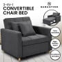 Suri 3-in-1 Convertible Lounge Chair Bed by Sarantino - Dark Grey thumbnail 13