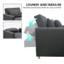 Suri 3-in-1 Convertible Lounge Chair Bed by Sarantino - Dark Grey thumbnail 10