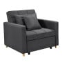 Suri 3-in-1 Convertible Lounge Chair Bed by Sarantino - Dark Grey thumbnail 1