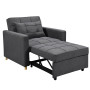 Suri 3-in-1 Convertible Lounge Chair Bed by Sarantino - Dark Grey thumbnail 5