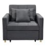 Suri 3-in-1 Convertible Lounge Chair Bed by Sarantino - Dark Grey thumbnail 6