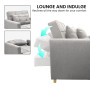 Suri 3-in-1 Convertible Sofa Chair Bed Lounger by Sarantino Light Grey thumbnail 10