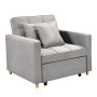 Suri 3-in-1 Convertible Sofa Chair Bed Lounger by Sarantino Light Grey thumbnail 1