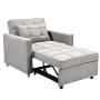 Suri 3-in-1 Convertible Sofa Chair Bed Lounger by Sarantino Light Grey thumbnail 5