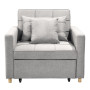 Suri 3-in-1 Convertible Sofa Chair Bed Lounger by Sarantino Light Grey thumbnail 6