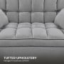 Sarantino Quincy Tufted 2-Seater Velvet Sofa Bed - Dark Grey thumbnail 10