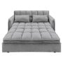 Sarantino Quincy Tufted 2-Seater Velvet Sofa Bed - Dark Grey thumbnail 5