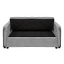 Sarantino Quincy Tufted 2-Seater Velvet Sofa Bed - Dark Grey thumbnail 6