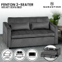 Sarantino Fenton Velvet 2-Seater Sofa Bed - Dark Grey thumbnail 9