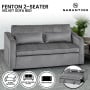 Sarantino Fenton Velvet 2-Seater Sofa Bed - Dark Grey thumbnail 1